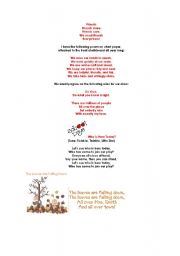 English Worksheet: Back to school poems