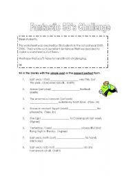 English worksheet: Fantastic Challenge