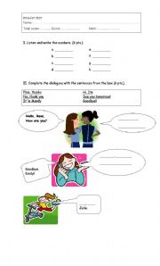 English worksheet: eNGLISH TEST