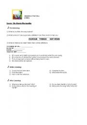 English Worksheet: Ironic (A. Morissette)