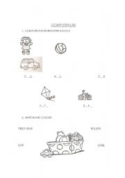 English worksheet: Toys