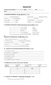 English Worksheet: Verb to be. Use of his/her