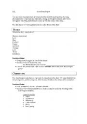 English Worksheet: Short Story Group Project