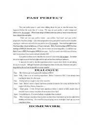 English Worksheet: Past Perfect
