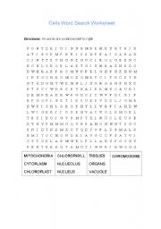 English worksheet: Cell wordsearch