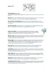 English worksheet: Fly idioms