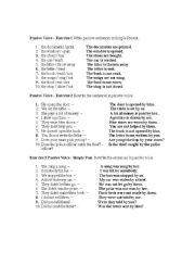 English Worksheet: Passive