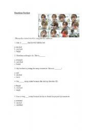 English Worksheet: Emotions review