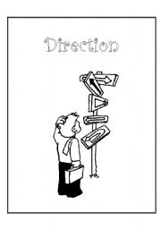 English worksheet: front cover for direction