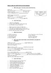 English Worksheet: Walk like an Egyptian by The Bangles