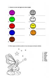 English Worksheet: Colours