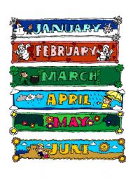 English Worksheet: months of the year