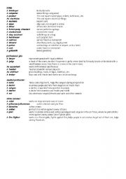 English worksheet: JOBS