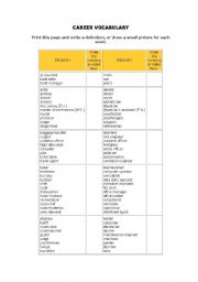 English Worksheet: Jobs