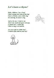 English worksheet: Funny frog