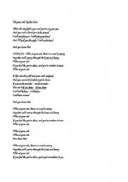 English Worksheet: song: Ill be at your side
