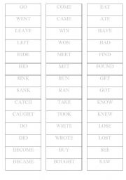 English Worksheet: Memory Game 