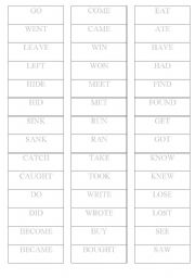 English worksheet: Memory Game 