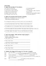 English worksheet: future tense