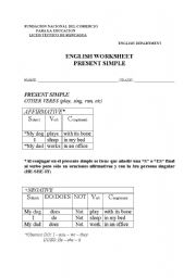 English worksheet: ENGLISH WORKSHEET PRESENT SIMPLE