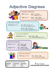 English Worksheet: Adjective Degrees