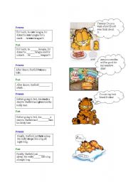 English Worksheet: A day in Garfields life part II