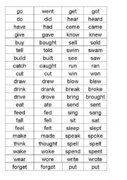 English worksheet: verbs