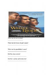 English Worksheet: Whale Rider