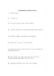 English Worksheet: Diagraming Sentences/Disecting Sentences Practice