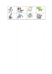 English worksheet: animal uno(7)