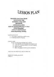 English worksheet: shopping plan