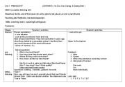 English worksheet: lesson plan