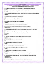 English Worksheet: Rephrasing Handout