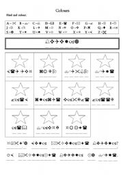 English Worksheet: Colours: symbols