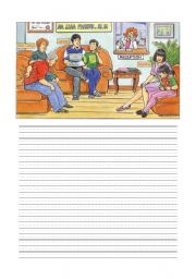 English Worksheet: Describe the scene