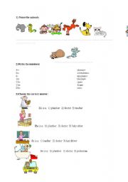 English Worksheet: 2nd grade test