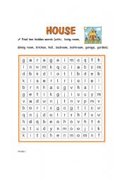 English Worksheet: word search puzzle