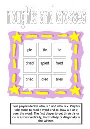 English Worksheet: Tic-Tac-Toe for eigh-words