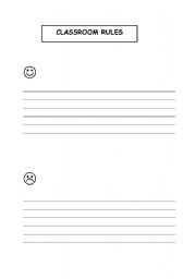English Worksheet: Classroom rules