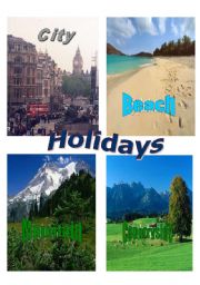 pictures to introduce the topic Holidays