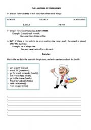 English Worksheet: THE ADVERBS OF FREQUENCY