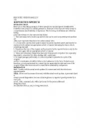 English Worksheet: Reported Speech