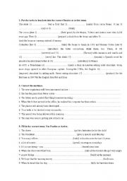 English Worksheet: The Passive / Active