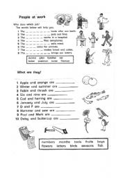 English Worksheet: People at work