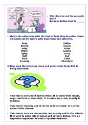 English Worksheet: Food flavours