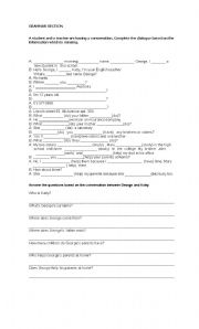 English Worksheet: Do, does