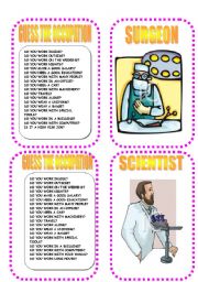 English Worksheet: CARD 7 OCCUPATION GAME