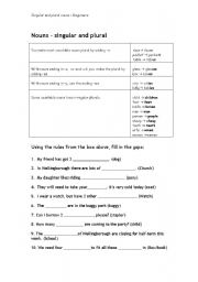 English Worksheet: Singular and Plural nouns