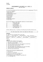 English Worksheet: Passive voice, used to..- Written test