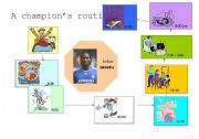 English Worksheet: A champions routine